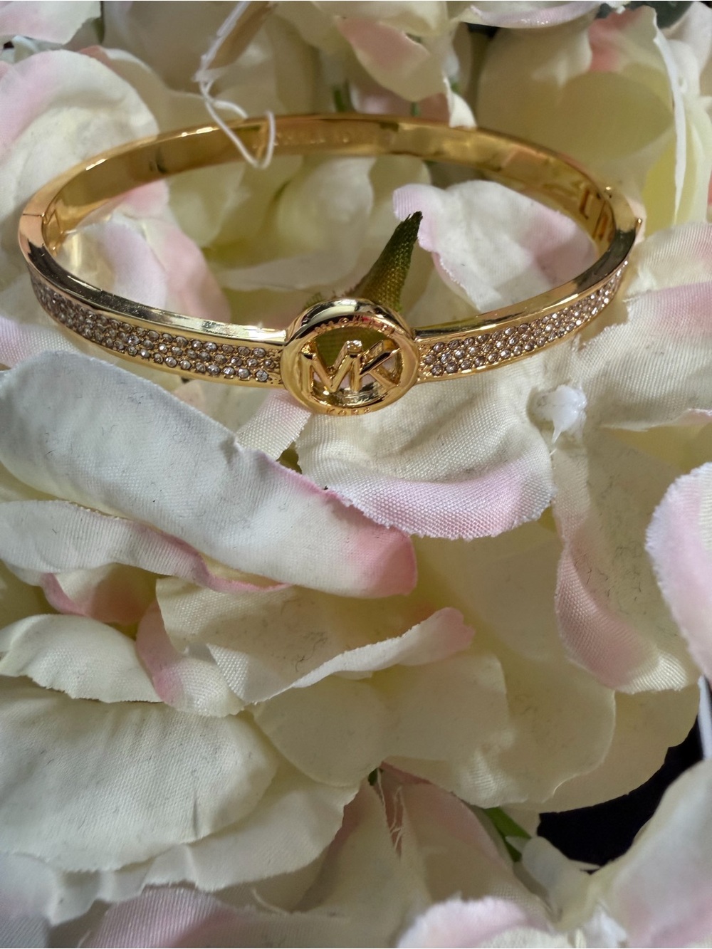 Michael Kors Gold Pave Crystal Bangle Bracelet